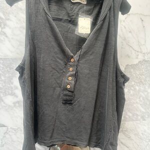 Free People dark gray Sleeveless Top